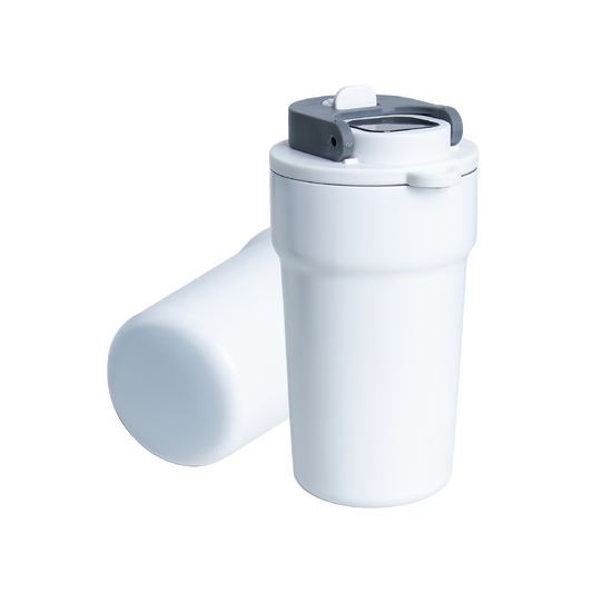 Termokubek Daisy ze stali nierdzewnej, biały