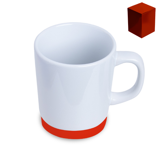 Kubek Jamie To Go, biały/czerwony