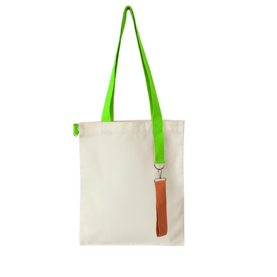 Shopper White GLOW To Go, zielony/pomarańczowy