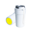 Termokubek Daisy ze stali nierdzewnej To Go, biały/żółty