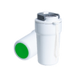 Termokubek Daisy ze stali nierdzewnej To Go, biały/ciemnozielony