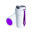 Termokubek Daisy ze stali nierdzewnej To Go, biały/fioletowy