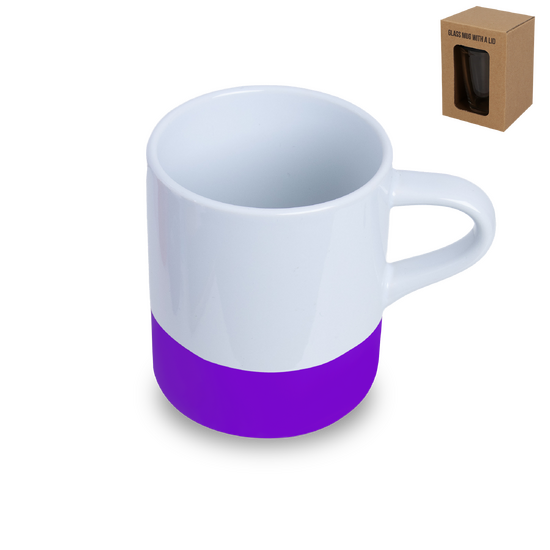 Kubek Lily To Go, biały/fioletowy