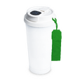 Termokubek Regina ze stali nierdzewnej To Go, biały/zielony