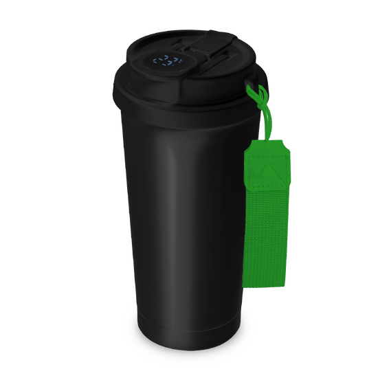 Termokubek Regina ze stali nierdzewnej To Go, czarny/zielony