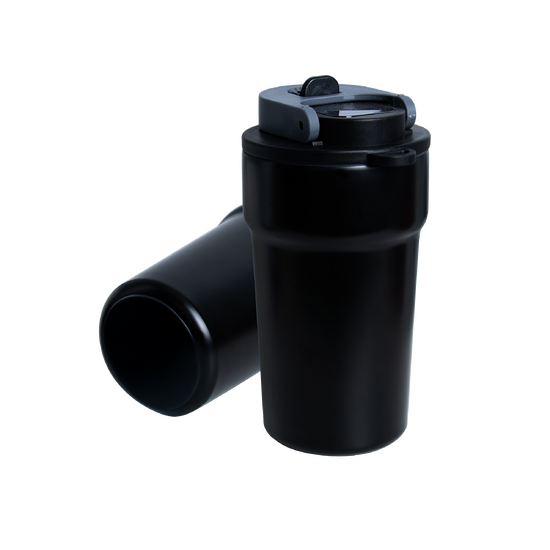 Termokubek Daisy ze stali nierdzewnej, czarny