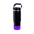 Termokubek Staffy ze stali nierdzewnej To Go, czarny/fioletowy