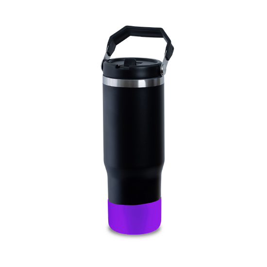 Termokubek Staffy ze stali nierdzewnej To Go, czarny/fioletowy
