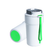 Termokubek Daisy ze stali nierdzewnej To Go, biały/zielony